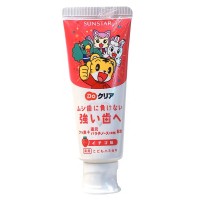 Sunstar 日本巧虎儿童含氟防蛀牙膏 可吞咽 草莓味 2岁适用